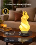 Flame Glow Spiral Lamp | Premium Ambient LED Table Light