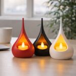 Teardrop Tealight LED Candle Holder